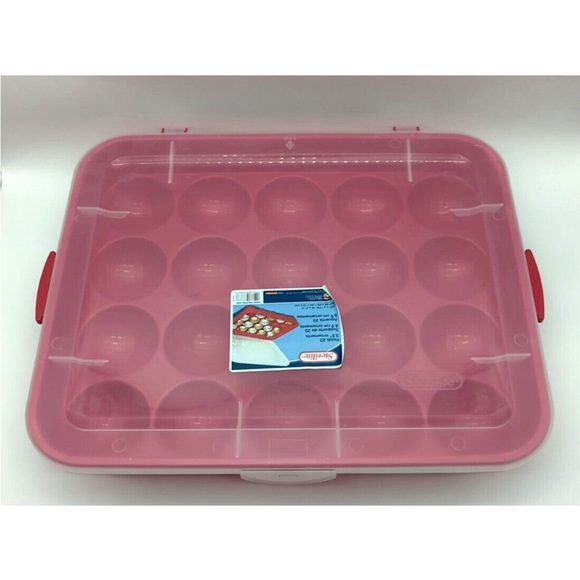 Sterilite 20 Compartment Christmas Holiday Ornament Box Storage Case Tote - Picture 1 of 5